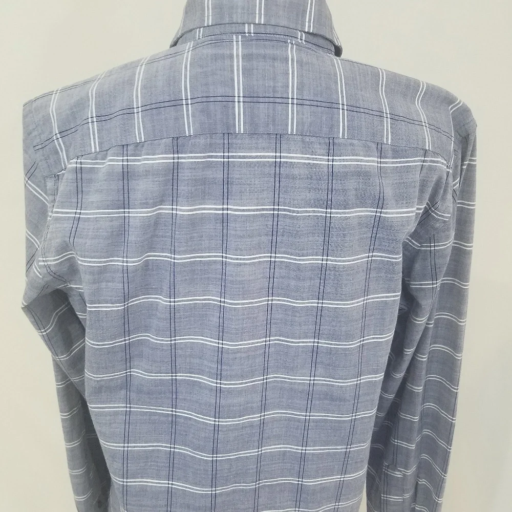 Plaid Banana Republic button front dress shirt
